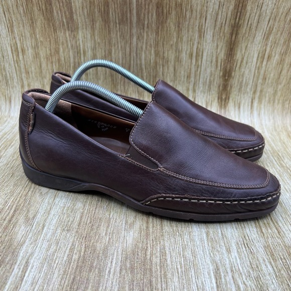 Mephisto Edlef Men's Size 9 Slip On Loafers Leather Shoes Comfort Casual Brown - Picture 1 of 10